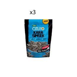 Peyman Çitliyo 3 x 120 gr Kara Şimşek Bol Tuzlu Siyah Ayçekirdeği
