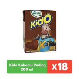 Pınar 18x200 ml Kido Kakaolu Puding