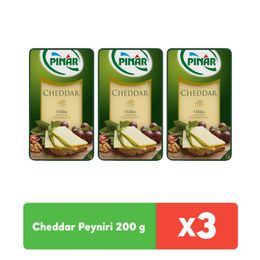 Pınar 3x200 gr Cheddar Dilimli Peynir