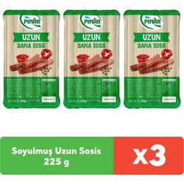 Pınar 3x225 gr Soyulmuş Uzun Sosis
