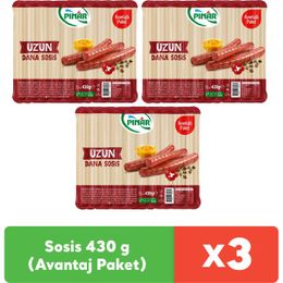 Pınar 3x430 gr Dana Sosis