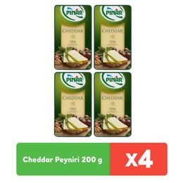 Pınar 4x200 gr Cheddar Dilimli Peynir