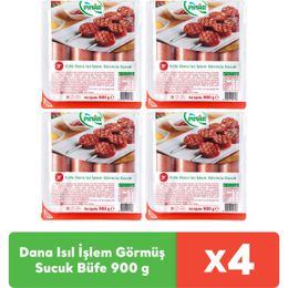 Pınar 4x500 gr Büfe Dana Isıl Işlem Görmüş Sucuk