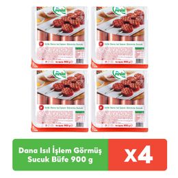 Pınar 4x900 gr Büfe Dana Isıl İşlem Görmüş Sucuk