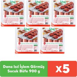 Pınar 5x900 gr Büfe Dana Isıl Işlem Görmüş Sucuk