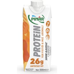 Pınar Yer Fıstığı ve Muz Aromalı 500 ml Protein Süt