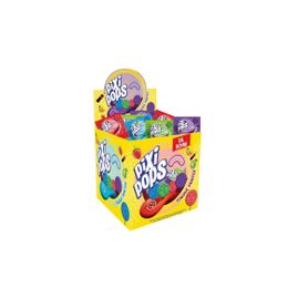 Pixi Pops 150x6,2 gr Kabartmalı Yüz İfadeli, Dil Boyayan Yassı Lolipop
