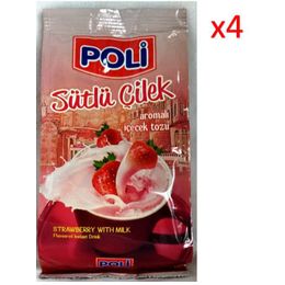 Poli 4x250 gr Sütlü Çilek Aromalı İçecek Tozu