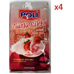 Poli 4x250 gr Sütlü Çilek Aromalı İçecek Tozu