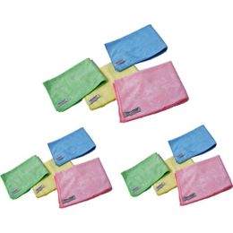 Polikur 12 Adet 40x40 cm Pembe Mikrofiber Toz ve Cam Bezi