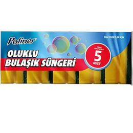 Poliner 5'li Oluklu Bulaşık Süngeri