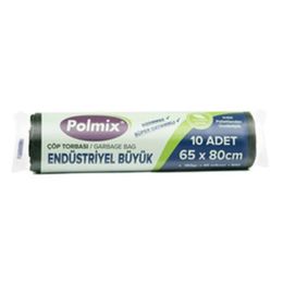 Polmix Endüstriyel Büyük Boy 20 Adet Siyah 65 x 80 cm Çöp Torbası