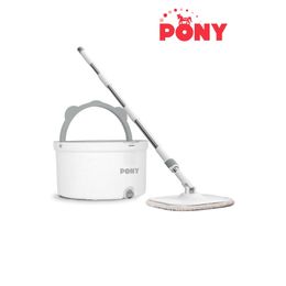 Pony Beyaz Temiz & Kirli Suyu Ayırma Özelliği Otomatik Temizlik Seti Mop Paspas
