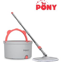 Pony Gri Temiz & Kirli Suyu Ayırma Özelliği Otomatik Temizlik Seti Mop Paspas