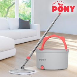 Pony Gri Temiz & Kirli Suyu Ayırma Özelliği Otomatik Temizlik Seti Mop Paspas