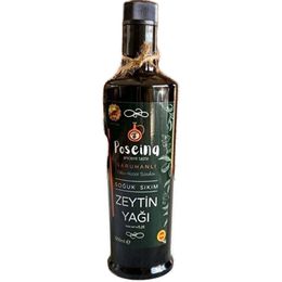 Poseina 500 ml Harmatos Erken Hasat Soğuk Sıkım Zeytinyağı Siyah Zeytinyağı