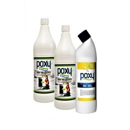 Poxy 2x1 lt Ağır Yağ Çözücü + 1 lt Wc Jel