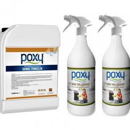 Poxy 5 kg Genel Temizlik + 2x1 kg Ağır Yağ Çözücü