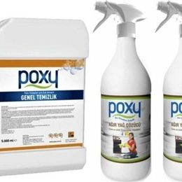 Poxy 5 kg Genel Temizlik + 2x1 kg Ağır Yağ Çözücü