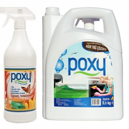 Poxy 6 kg Ağır Yağ Çözücü ve Poxy 1 kg Genel Temizlik