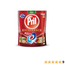Pril Excellence 4'ü 1 Arada 3x60 Kapsül Bulaşık Makinesi Deterjanı