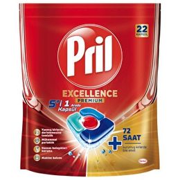 Pril Excellence 5'i 1 Arada 22 Kapsül Bulaşık Makinesi Deterjanı