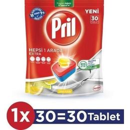 Pril Hepsi Bir Arada Extra 30 Tablet Bulaşık Makinesi Deterjanı