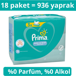 Prima 18x52'li Temiz ve Ferah Islak Mendil