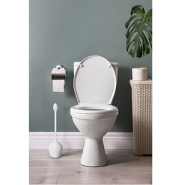 Primanova M-E61-01 Beyaz Lotus Tuvalet Fırçası