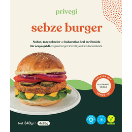 Privegi 340 gr Sebzeli Vegan Burger