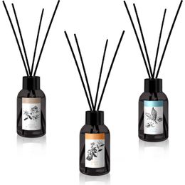 Prova 3x100 ml Amber ve Vanilya Ferahlığı ile Peach Tea Cotton Flower  Bambu Çubuklu Oda Kokusu
