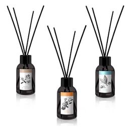 Prova 3x100 ml Amber ve Vanilya Ferahlığı ile Peach Tea Cotton Flower Bambu Çubuklu Oda Kokusu