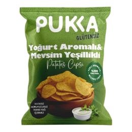 Pukka 70 gr Glutensiz Yoğurt Aromalı ve Mevsim Yeşillikli Patates Cipsi