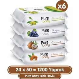 Pure Baby 24x50'li Islak Havlu
