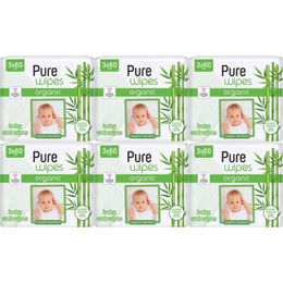 Pure Wipes 18x60'lı Organik Bambu Özlü Islak Havlu