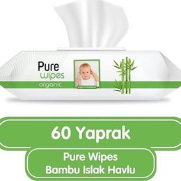 Pure Wipes 18x60'lı Organik Bambu Özlü Islak Havlu