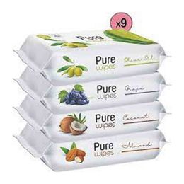 Pure Wipes 3x60'lı Bambu Islak Havlu