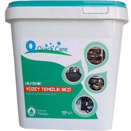 Quickcare 400 Yaprak Kova Mendil Aloe Vera Kokulu Dezenfektanlı Yüzey Temizlik Havlusu