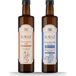 Raaz Çörekotu Yağı 250 ml + 250 ml Keten Tohumu Yağı