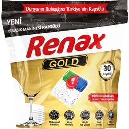 Renax 30 Tablet Gold Hepsi Bir Arada Bulaşık Makinesi Kapsülü