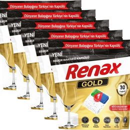 Renax 5x30 Tablet Gold Hepsi Bir Arada Bulaşık Makinesi Kapsülü