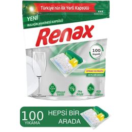 Renax Hepsi Bir Arada 100'lü Bulaşık Makinesi Kapsülü