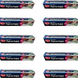 Roll-Up 10 Adet 37 cm 40 mt Kayar Bıçaklı Beyaz Yağlı Fırın Tepsi Pişirme Kızartma Kağıdı