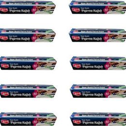 Roll-Up 10 Adet 37 cm 40 mt Kayar Bıçaklı Beyaz Yağlı Fırın Tepsi Pişirme Kızartma Kağıdı