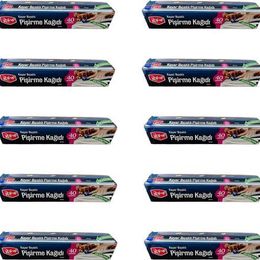 Roll-Up 10 Adet 37 cm 40 mt Kayar Bıçaklı Beyaz Yağlı Fırın Tepsi Pişirme Kızartma Kağıdı