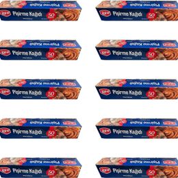 Roll-Up 10 Adet 37 cm 50 mt Beyaz Yağlı Fırın Tepsi Pişirme Kızartma Kağıdı