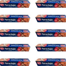 Roll-Up 10 Adet 37 cm 50 mt Beyaz Yağlı Fırın Tepsi Pişirme Kızartma Kağıdı