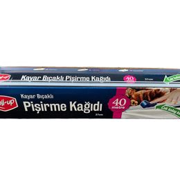 Roll-Up 37 cm 40 mt Kayar Bıçaklı Beyaz Yağlı Fırın Tepsi Pişirme Kızartma Kağıdı