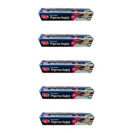 Roll-Up 5 Adet 37 cm 40 mt Kayar Bıçaklı Beyaz Yağlı Fırın Tepsi Pişirme Kızartma Kağıdı