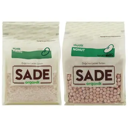 Sade 1,0 kg Organik Pirinç 1,0 kg Nohut